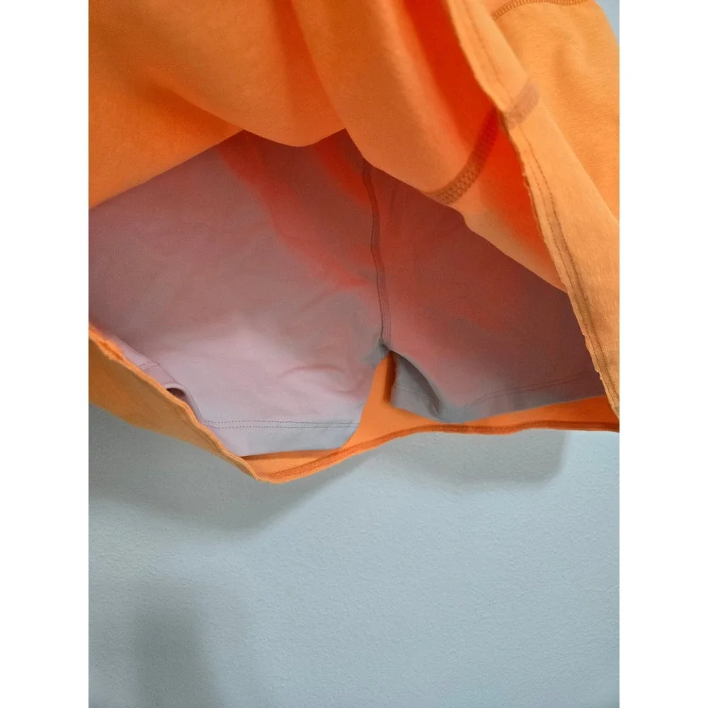 Beyond Yoga Spacedye Move It SkirtSkort Orange High Waist Raw Hem SD5059 Size M